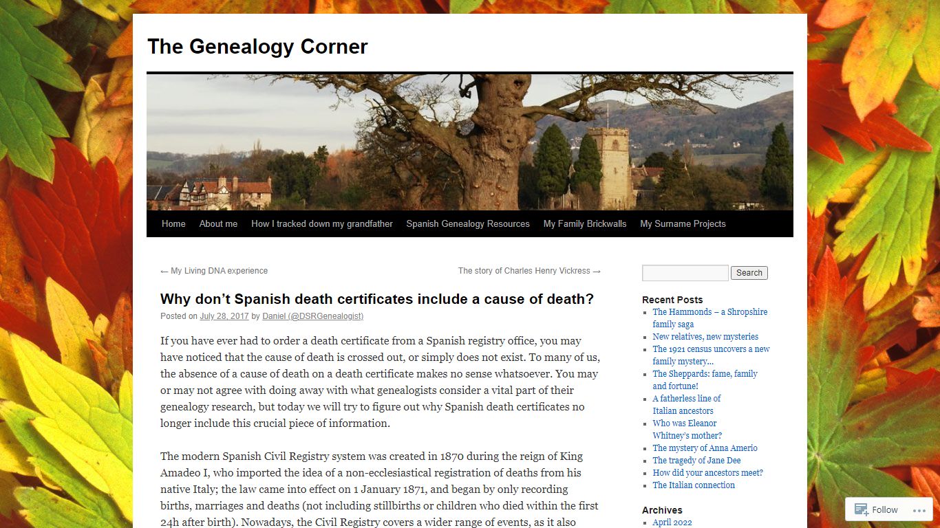 Why don’t Spanish death certificates include a cause of death?
